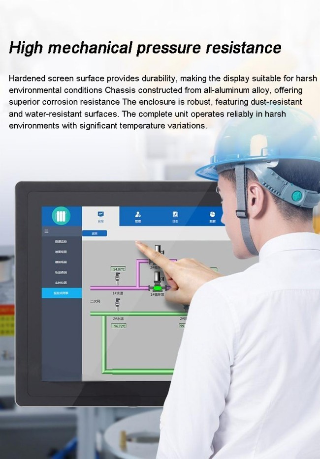 24 inch Fully-Enclosed All-aluminum Embedded Industrial Computers All-in-one Machine Touch Control screen