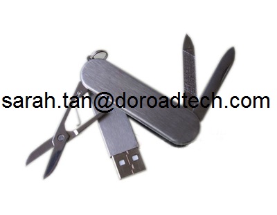 Multifunctional Knife Shaped Metal Twister USB Flash Drive Real Capacity