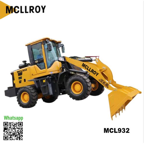 2 Ton Small Compact Wheel Loaders Front End 58kw 79hp Power