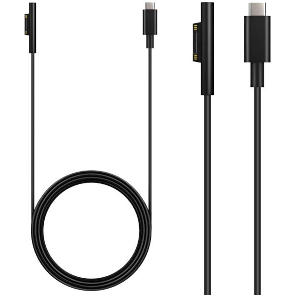 USB-C Charging Cable 1.5M for Microsoft Surface Pro7/6/5/4/3 Laptop1/2/3&Surface Book 45W 15V 3A USB C Charger Cable
