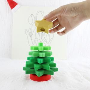 Babe Soft Silicone Stacking Rings Blocks With Christmas Tree Shape