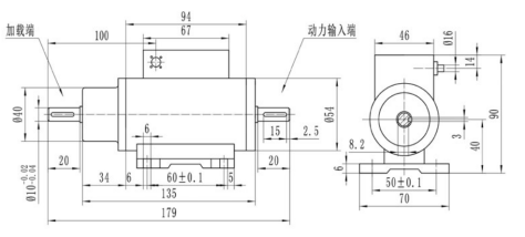 SLZN-10000 10000N.M 0.2%FS Axis Torque Sensor For Motor Engine Gearbox Test