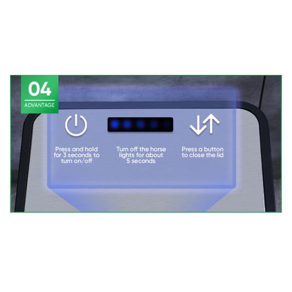 Automatic 40L 50L Rectangular Sensor Sanitary Smart Garbage Bin Garbage Kitchen Outdoor Garbage Bin