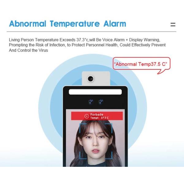 RGB Infrared 1.0m AI Face Recognition Temperature Measurement Terminal