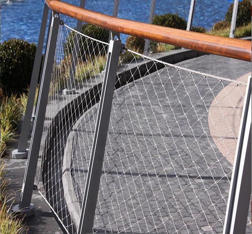Flexible Durable Stainless Steel Rope Mesh For Bridge Railings And Safety Fence