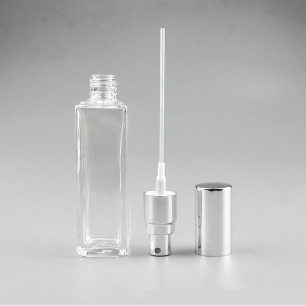 Spray Empty Square Glass Perfume Bottle Thickened 10*2.25cm SGS