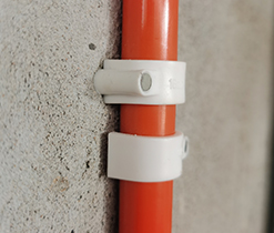 White Plastic Conduit Clamps Convenient Plastic Pipe Support Brackets