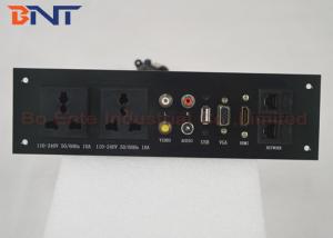 China Hidden Wall Mount Multimedia Socket Plate For Hotel AV Solutions on sale