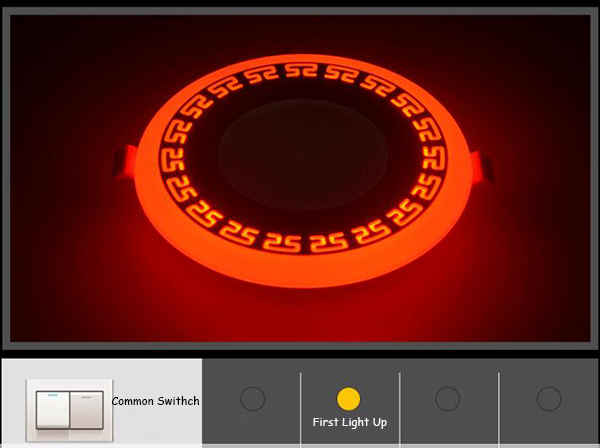 Double Color LED Round Panel Light 3014 SMD With -20C ~40C Operating Temperature
