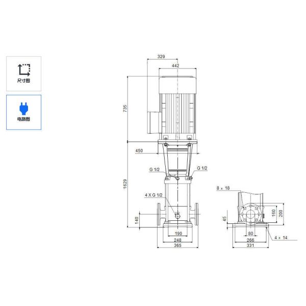 Grundfos CR 45-13-2 Vertical Water Dewatering Industry Pipeline System Circulating Booster Centrifugal High Pressure Pump