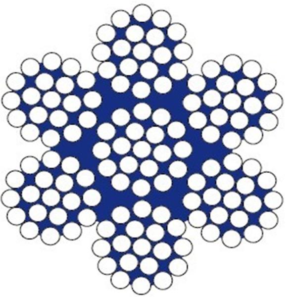 12mm Diameter 7x19 Hot Dipped Galvanized Steel Wire Rope For Cableway