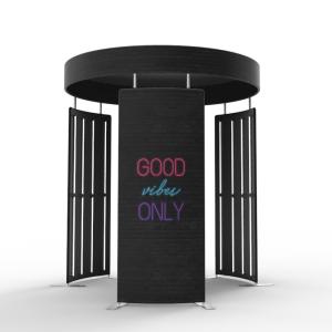 Buy cheap Portable Spiral 360 Photo Booth Enclosure Backdrop LED Light product