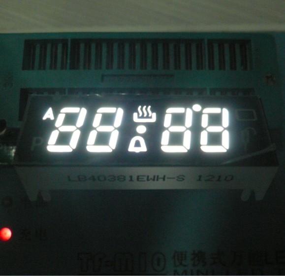 OEM Low Power 7 Segment Display Green Color , 0.38 Inch Common Anode 7 Segment Display