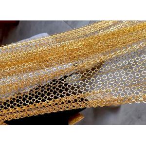 Gold Sequin S Hook Ring Mesh Curtain For Staircases Isolation Screen