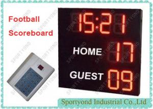 China Electronic Football Scoreboard , Led Soccer Game ScoreBoard with Time display and wireless console on sale