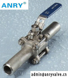 3PCS SW Welding CF8M Body PTFE Seat Ball Valve