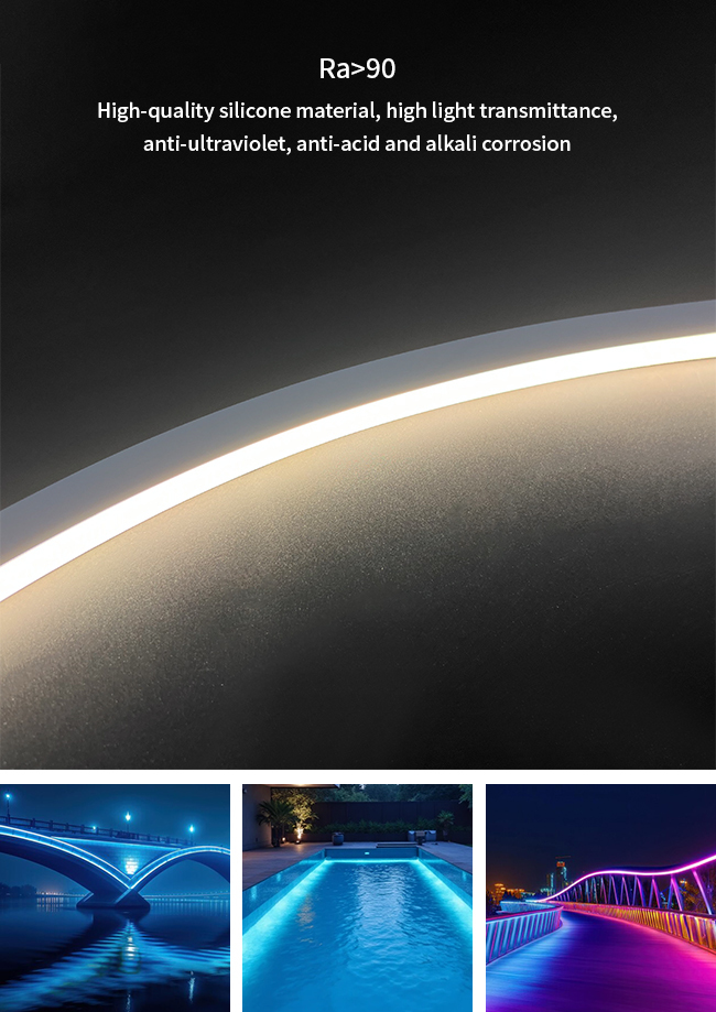 16 * 16mm IP68 Waterproof LED Neon Flex Strip Light Swimming Pool LED Neon Flex Outdoor