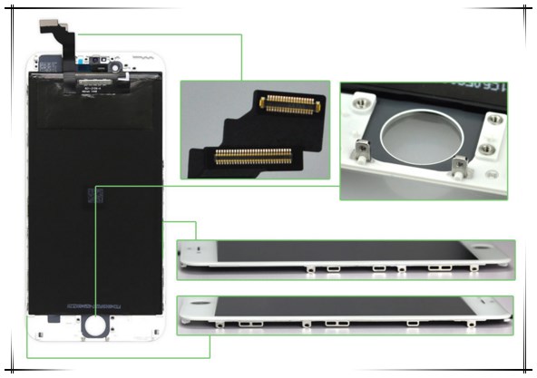 AAA+ lcd screen for iphone 6plus replacement, digitizer lcd touch screen for black Iphone 6plus lcd screen replace