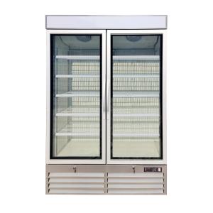 Buy cheap Free Standing 2 Door Glass Display Freezer Fridge With Fan Cooling System product