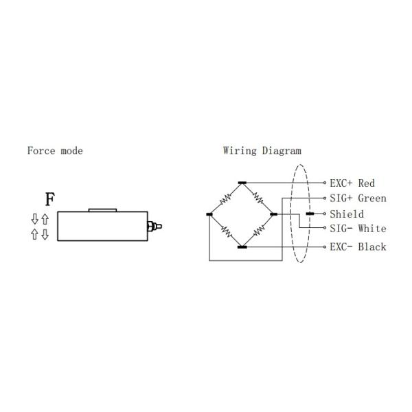 2mv/V 2t Pancake Type Load Cell 0.02% Compression Force Sensor