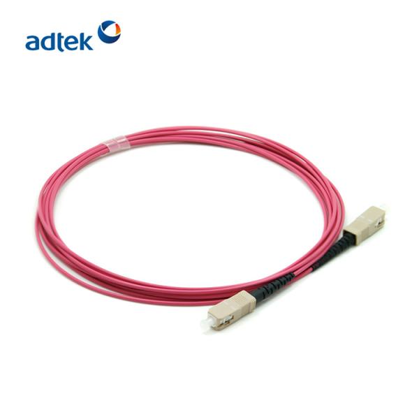 Cable Jumper PVC / LSZH SC SC Simplex Patch Cord OM4 3M With Good Durability