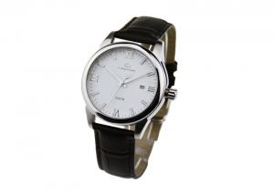 China Quartz Movt Leather Wristband Watch , 10ATM Waterproof Classic Leather Watch on sale