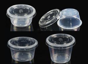 China PP Small Disposable Chili Sauce Dipping Cups 25ml Disposable Portion Containers on sale