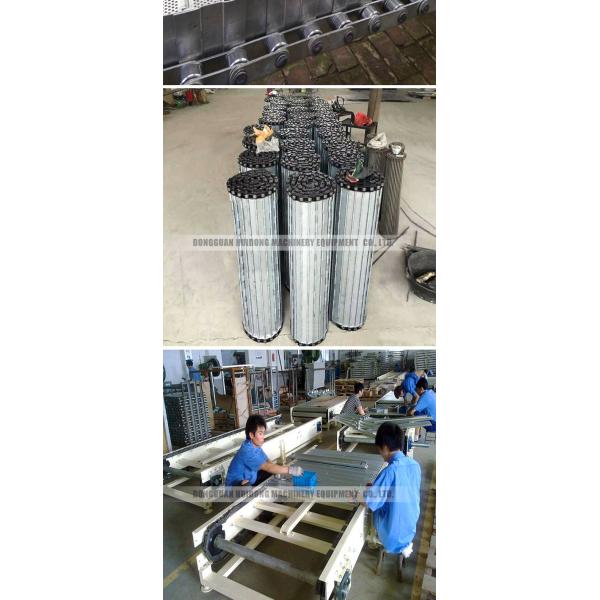 Fire Resistant Roller Track Conveyor , Collapsible Roller Conveyor With SS Wire Mesh Chain Link Plate