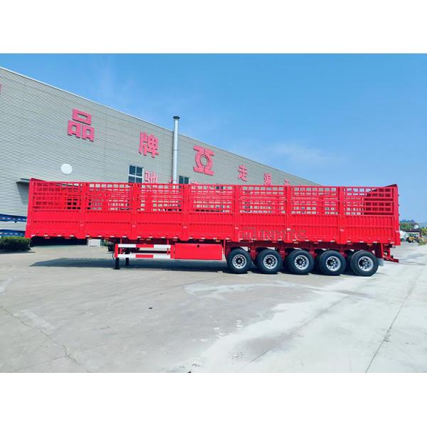 High Strength 3 Axles 4 Axle 5 Axles Customized Bulk Cargo Fence Semi Trailer 16 Meters Cargo Trailer With Tarpaulin