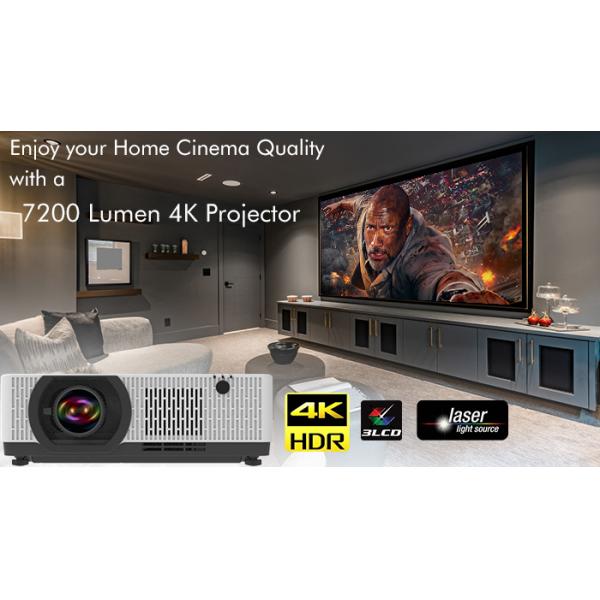 7200 Lumen 4K Luxury Home Theater Laser Projector High Dynamic Range