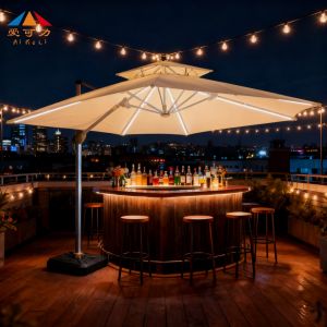 Buy cheap Factory price Luxury Wind-Resistant Roman Umbrella with Lighting product