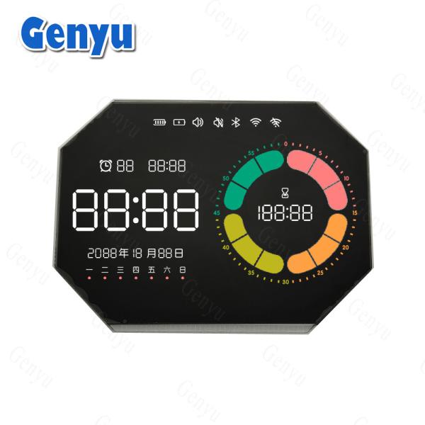 Quality Custom Shape VA LCD Display Color Segmented LCD Display 4Digit Zebra Screen For Clock for sale
