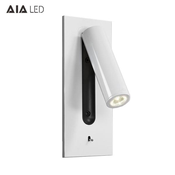Adjustable stainless steel flexible LED headboard reading light modern aluminum hotel bedside wall light bed wall lamp