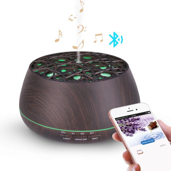 APP Control WIFI Smart 400ml Ultrasonic Electric Air Humidifier Aroma Diffuser Essential Oil Diffuser Support Alexa for Home Use