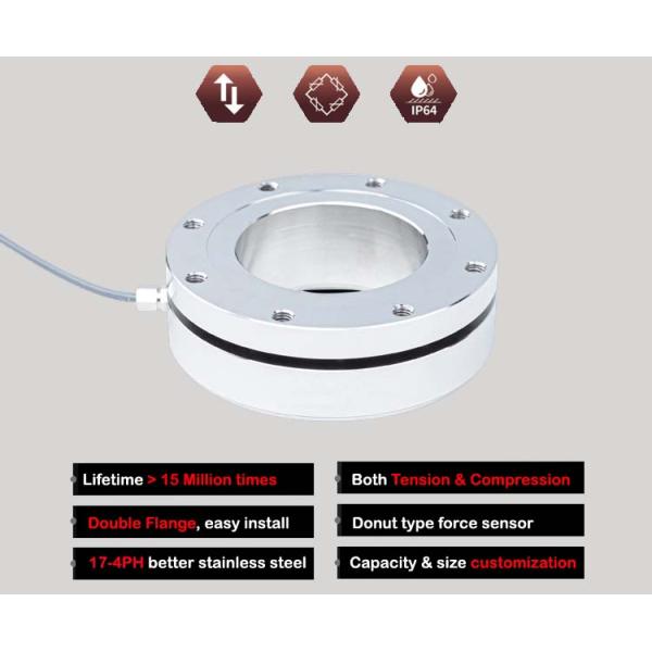 1.5± 1% mV/V Output Sensitivity D75H 650N Washer Type Pressure Force Sensor Load Cell for Force Measurement