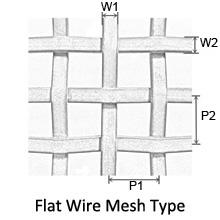 Flat Wire Intercrimp Wire Mesh For Decoration Square / Rectangular Aperture