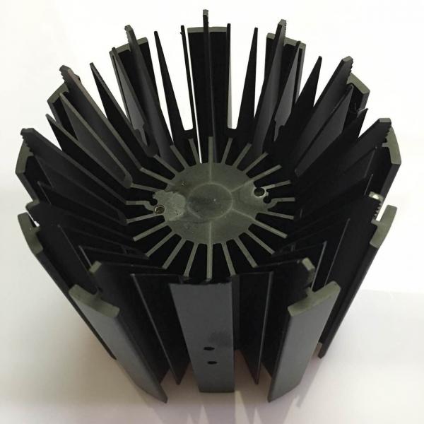 Quality LED Module Street Light Aluminium Heat Sink Profiles With Black Anodizing for sale