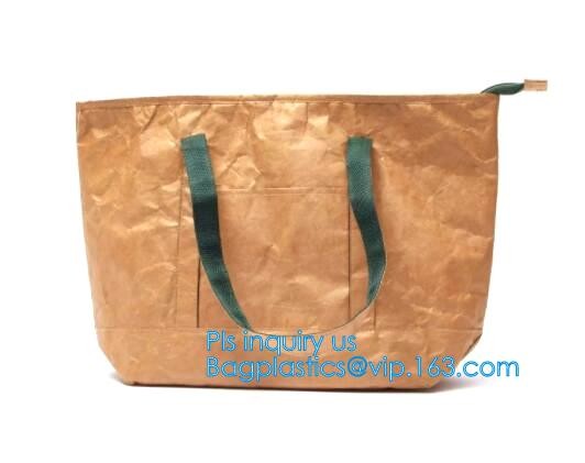 Eco-friendly Tear-resistant Dupont Paper Handbag Durable Tyvek Shopping Waterproof Tote Bag with Zipper bagease package