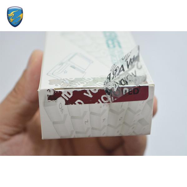 Silver Metalized PET Foil Void Tamper Evident Security Void If Removed Sticker Pet Vinyl