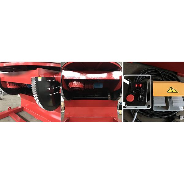 10 T 2 Axies Welding Turn Table , Foot Pedal Tilting Rotation Arc Welding Table
