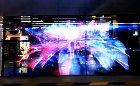 5.6mm High Transparency Led Shop Window Display 11 Scan 63775dots/ M2