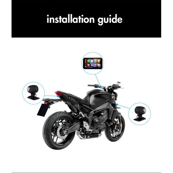 IP67 Waterproof 5 Inch IPS Screen Motorcycle GPS Navigation for CarPlay / Android Auto