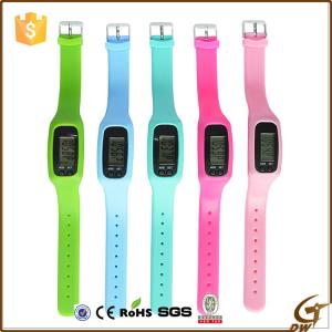 Buy cheap ROHS Silicone Pedometer 1ATM LED Digital Watch Sport product