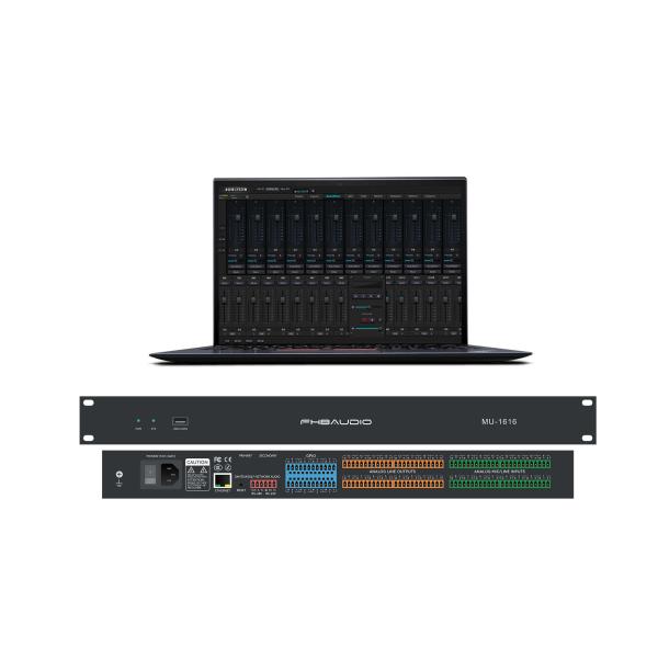 16 In 16 Out Matrix DSP Audio Processor AEC With Auto Mixer And Feedback Suppressor