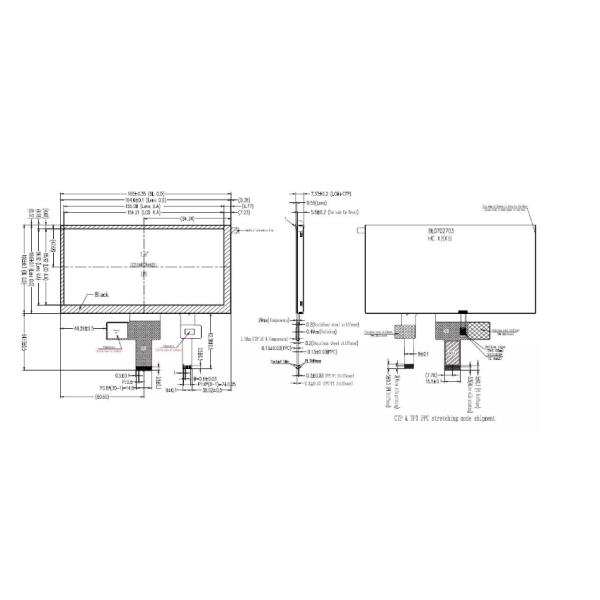 16.7M Color 520cd/M2 7 Inch Tft Lcd Display With 4 LANE MIPI Interface