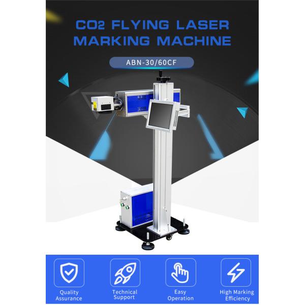 CRD Flying Co2 Laser Marking Machine PVC Pipes Cable Laser Printer For Plastic Bottles