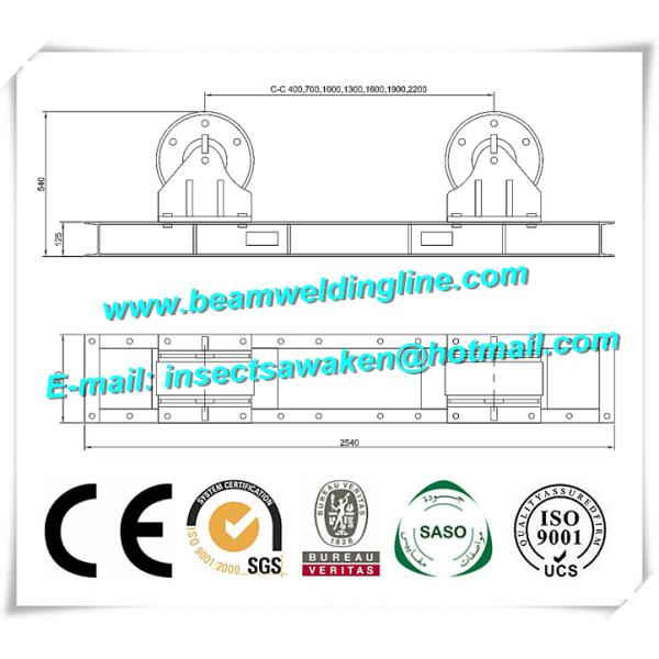 Bogie Type Welding Rotator Machine , Welding Turning Roller 500 Tons