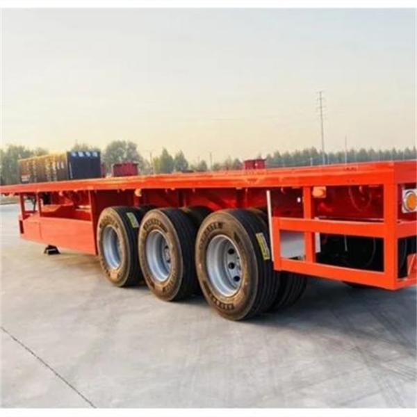 3 Axles Custom 2 4 5 6 Axles 40 Ft 12.00R20 Tire Container Transport Flatbed Semi-Trailer with Max Payload 30ton