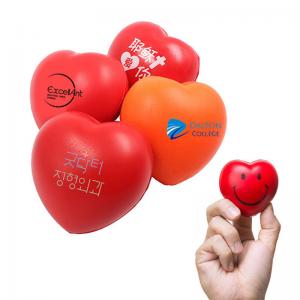 China Promotional Heart shpae anti stress ball 7.1*6.8*5.1cm PU logo customized on sale