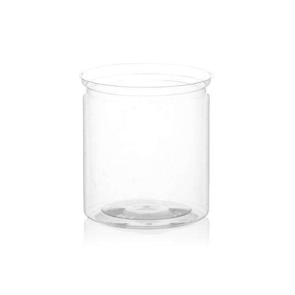 Recyclable PET Packaging Can Clear Plastic Easy Open Lid Cylinder Jar